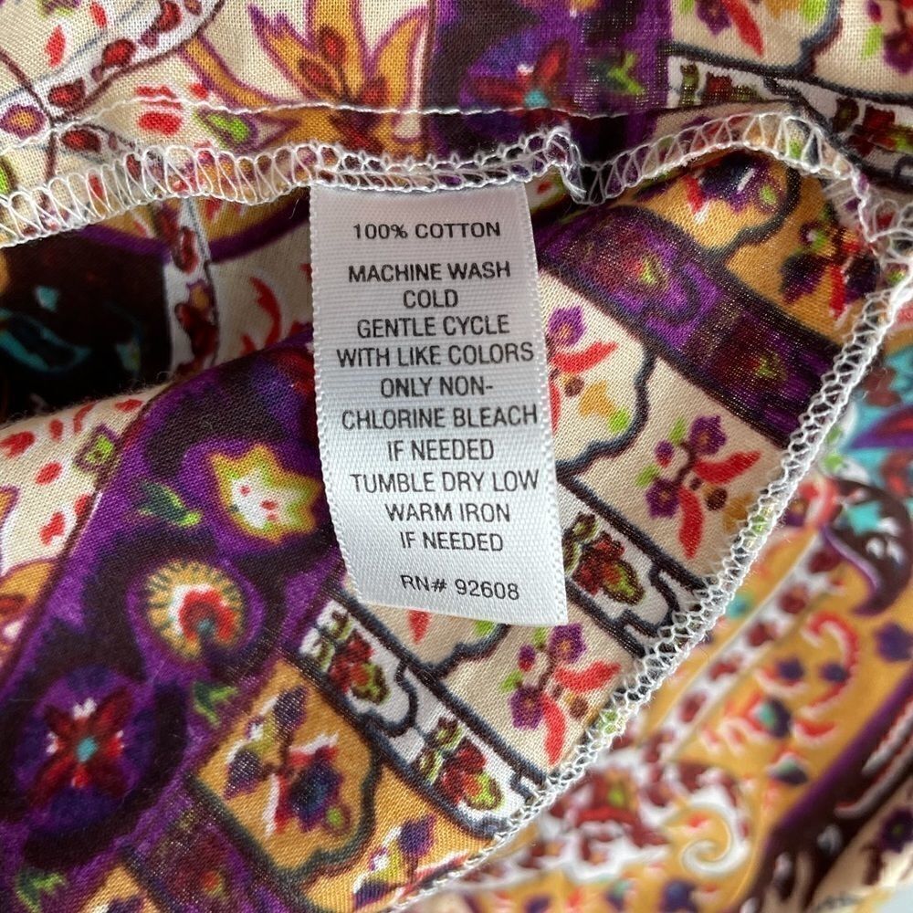 NWT Passports Paisley Tunic Top Size M - Picture 8 of 9